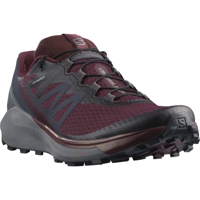 Salomon Sense Ride 4 Women's Trail Running Shoes Burgundy / Dark Grey | CA 6D14